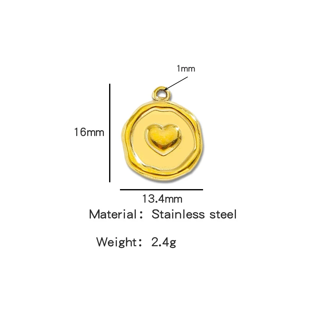 Jewelry Stainless Steel Fourleaf Clover Pendant Electroplating Accessories Including Heart Star Butterfly Cross Shapes - Image 23