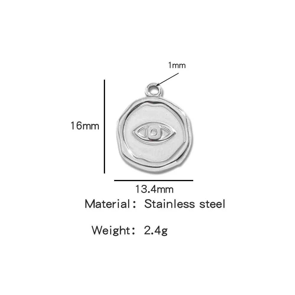 Jewelry Stainless Steel Fourleaf Clover Pendant Electroplating Accessories Including Heart Star Butterfly Cross Shapes - Image 26