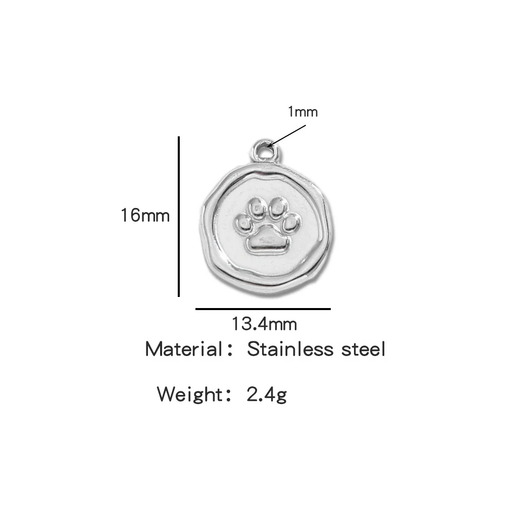 Jewelry Stainless Steel Fourleaf Clover Pendant Electroplating Accessories Including Heart Star Butterfly Cross Shapes - Image 27