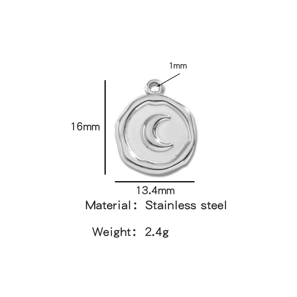 Jewelry Stainless Steel Fourleaf Clover Pendant Electroplating Accessories Including Heart Star Butterfly Cross Shapes - Image 35