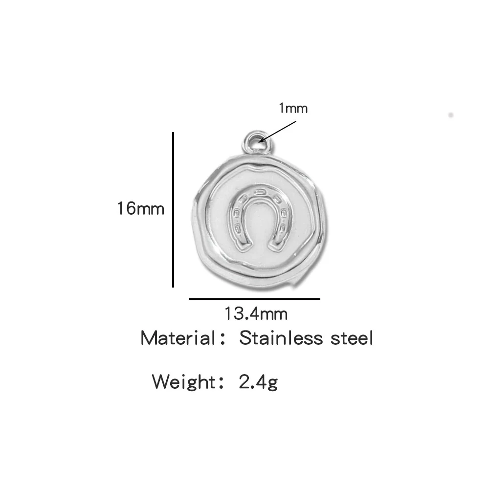 Jewelry Stainless Steel Fourleaf Clover Pendant Electroplating Accessories Including Heart Star Butterfly Cross Shapes - Image 39