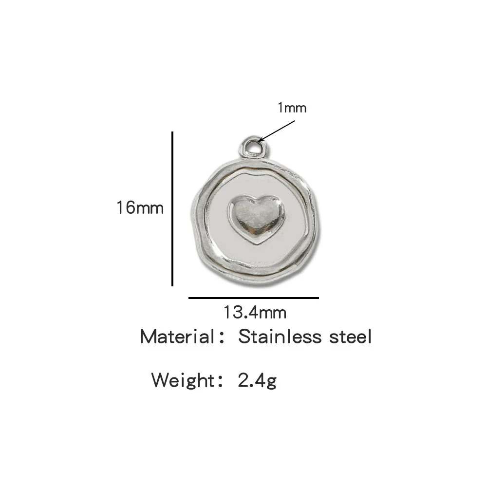 Jewelry Stainless Steel Fourleaf Clover Pendant Electroplating Accessories Including Heart Star Butterfly Cross Shapes - Image 41