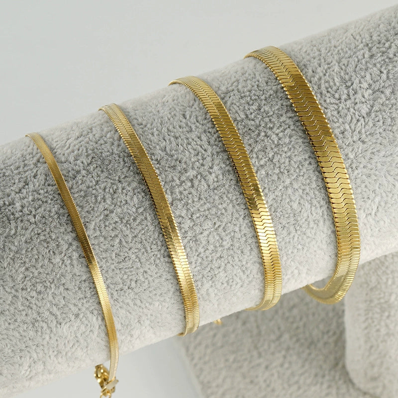 Jewelry 316L Stainless Steel Geometric Blade Chain Bracelet Electroplated Unisex Retro Hiphop Style - Image 3
