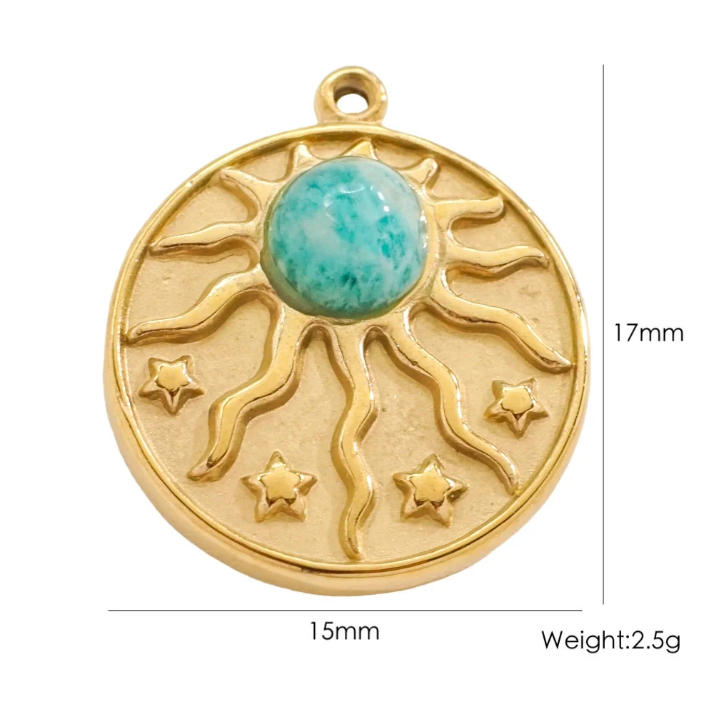 Jewelry Stainless Steel Geometric Electroplated Pendant Necklace Earrings Accessories - Image 24