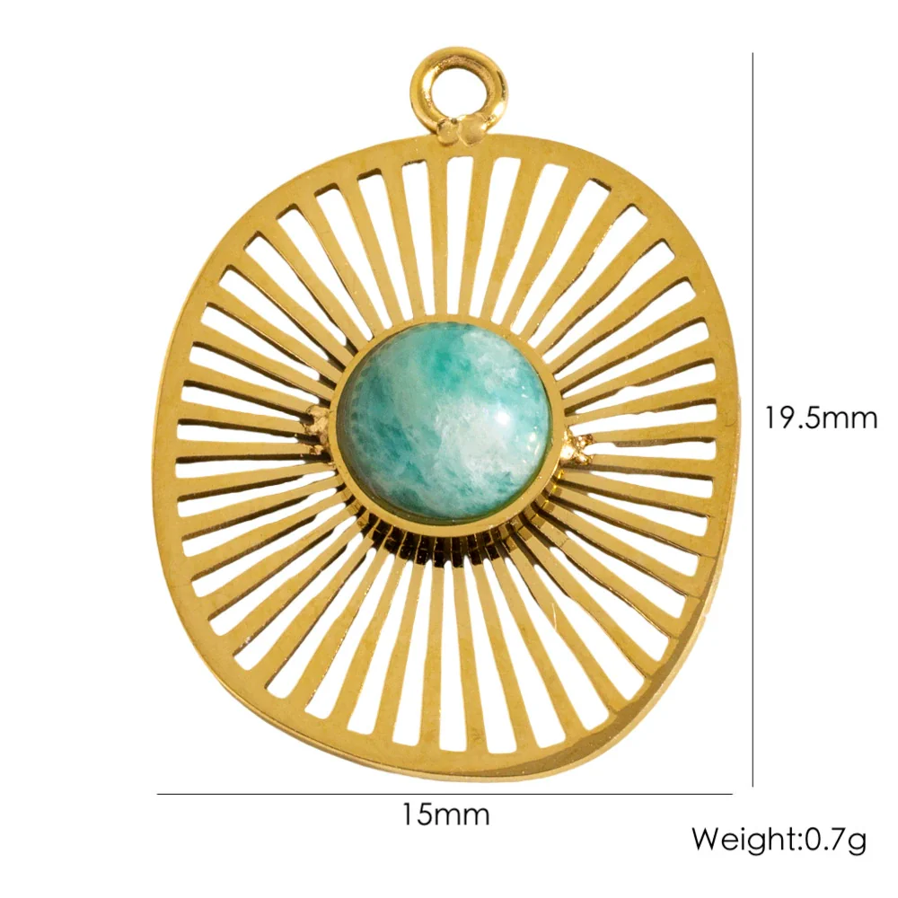 Jewelry Stainless Steel Geometric Electroplated Pendant Necklace Earrings Accessories - Image 28