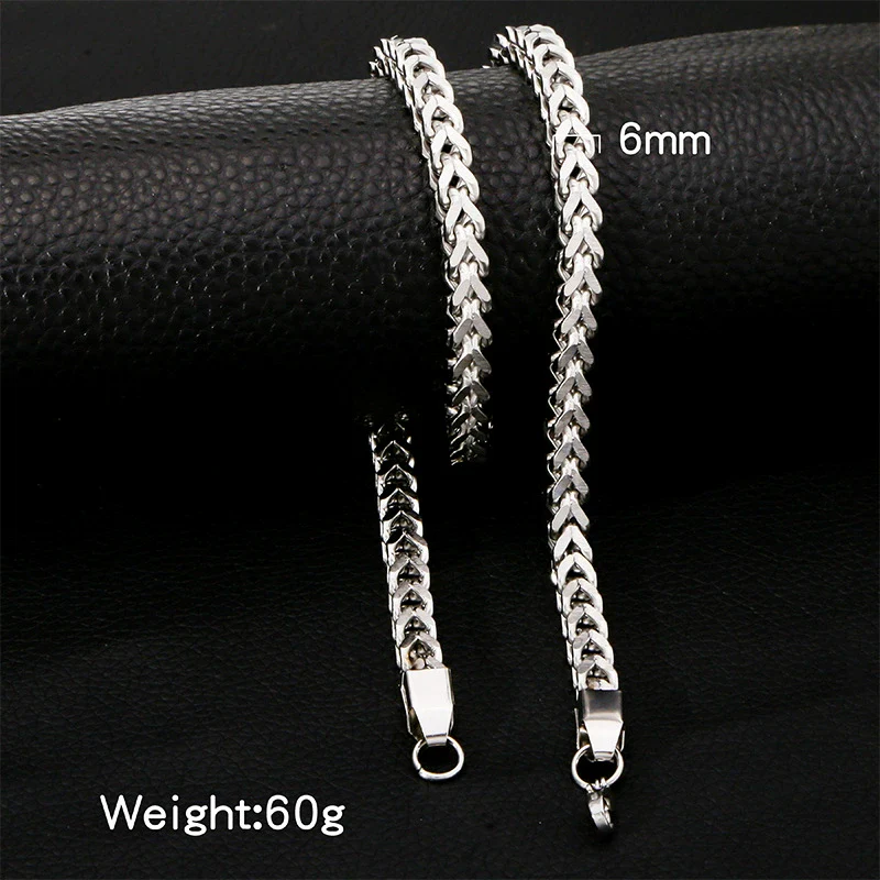 Jewelry Stainless Steel Three Dimensional Geometric Square Cuban Chain Unisex Hip Hop Punk Electroplating Design - Image 13