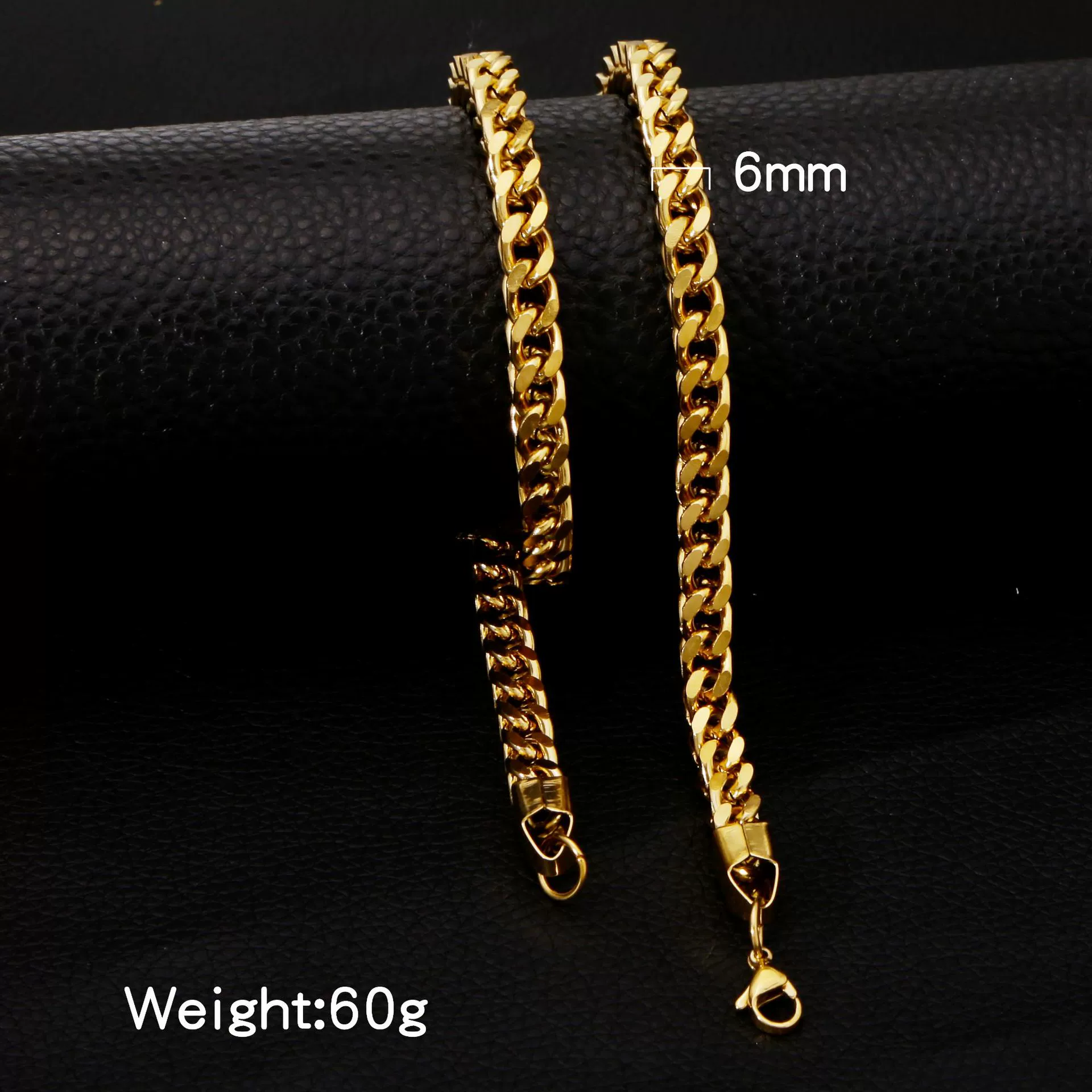 Jewelry Stainless Steel Three Dimensional Geometric Square Cuban Chain Unisex Hip Hop Punk Electroplating Design - Image 9
