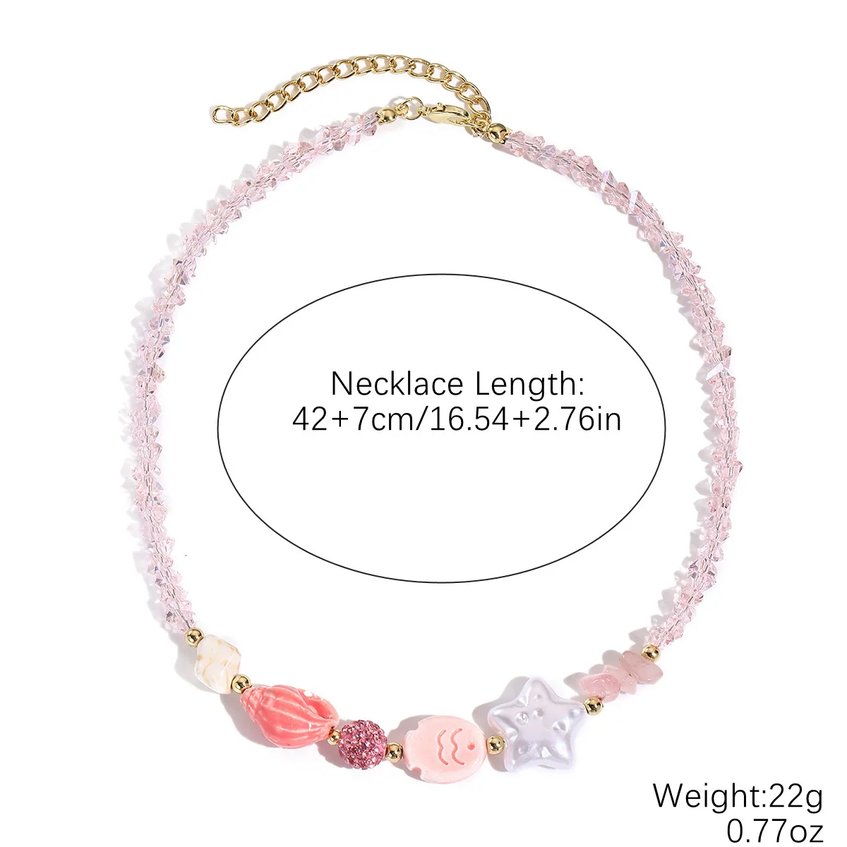 Jewelry Starfish Shell Artificial Crystal Marine Life Set With Diamonds Necklace Bracelet For Women - Image 10