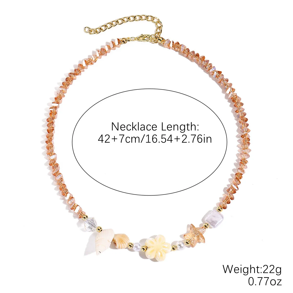 Jewelry Starfish Shell Artificial Crystal Marine Life Set With Diamonds Necklace Bracelet For Women - Image 19