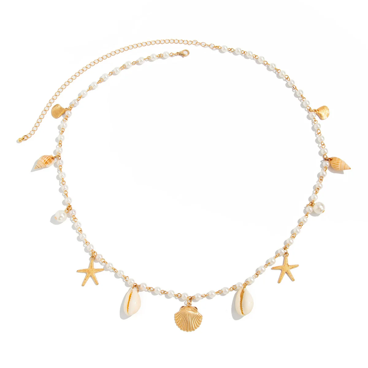 Jewelry Starfish Shell Pendant Body Chain Waist Chain Imitation Pearl Alloy Lobster Clasp - Image 5