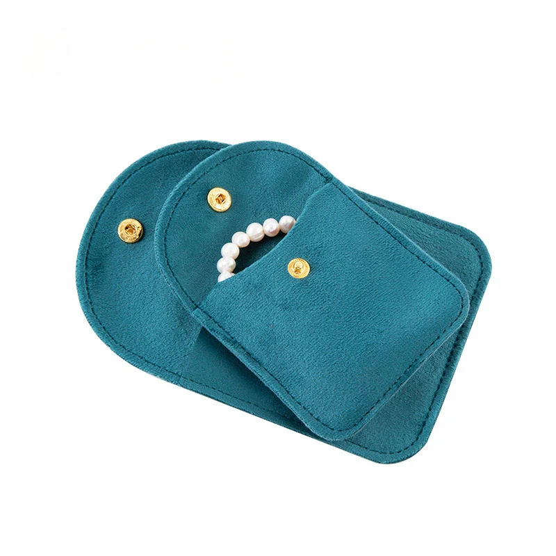Jewelry Storage Bag Velvet Double Sided Snap Button Square For Bracelet And Jade Wenwan Bracelet - Image 4