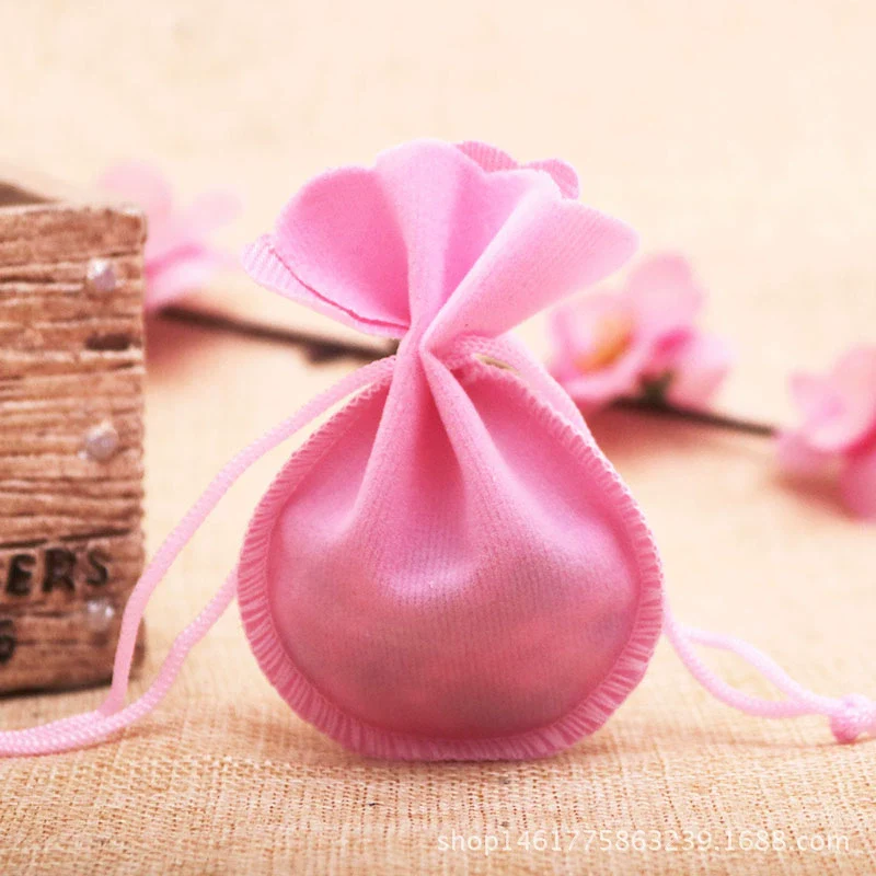 Jewelry Storage Gourd Drawstring Bag Velvet Flocking Cloth - Image 13