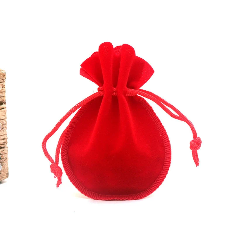 Jewelry Storage Gourd Drawstring Bag Velvet Flocking Cloth - Image 5