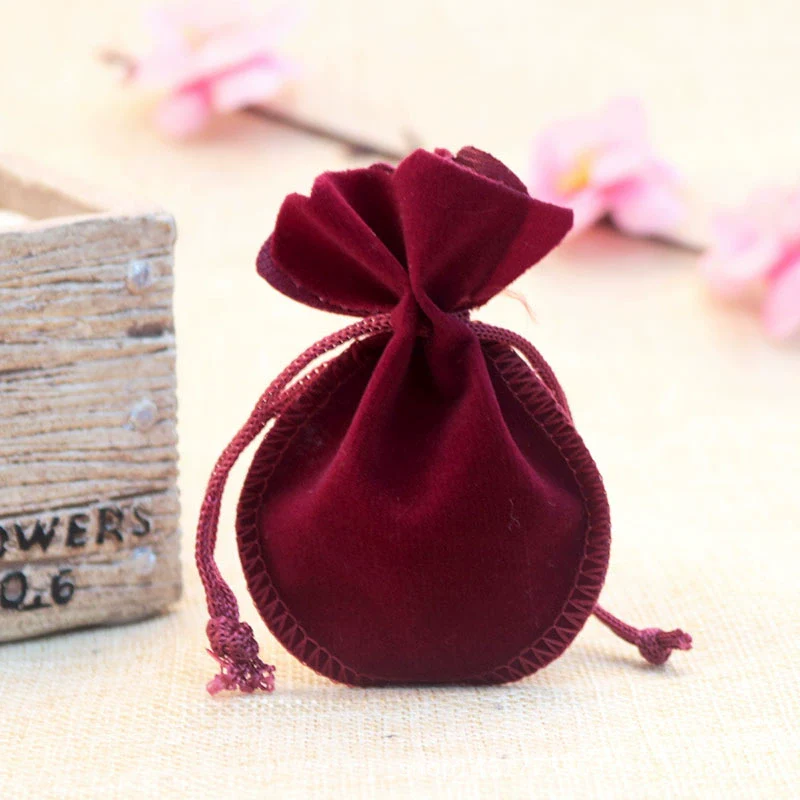 Jewelry Storage Gourd Drawstring Bag Velvet Flocking Cloth - Image 6