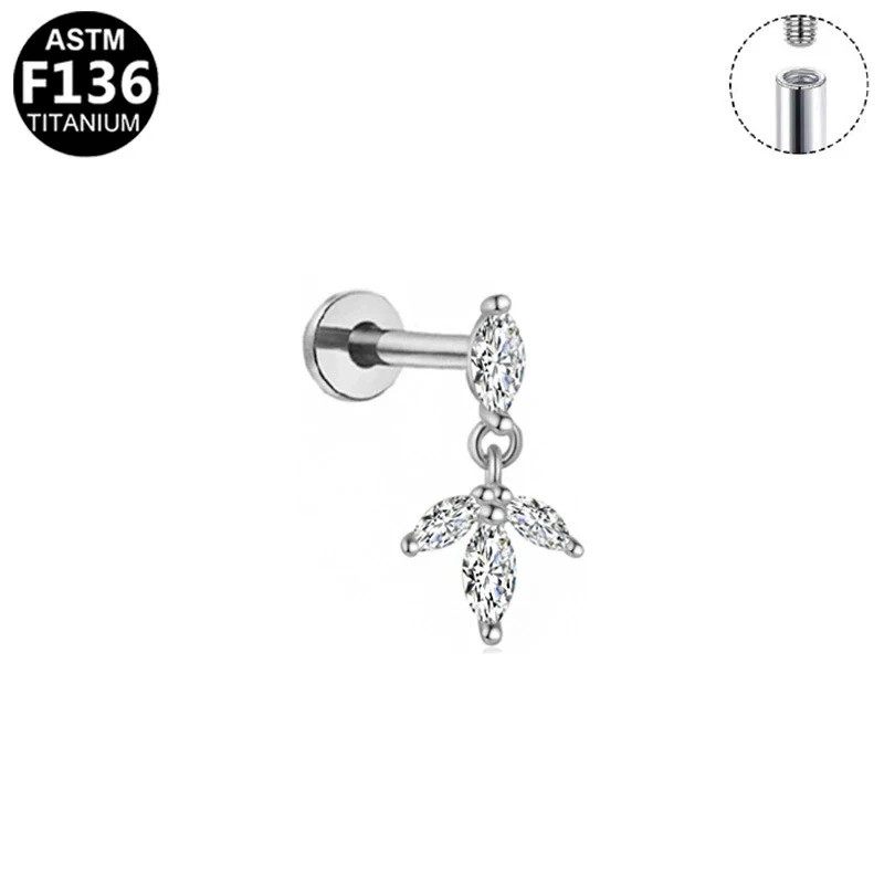 Jewelry Titanium Alloy Stainless Steel Geometric Electroplating Pendant Earrings Unisex - Image 7