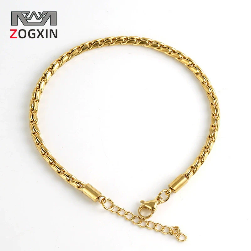 Jewelry 316L Stainless Steel Bracelet Geometric Style Electroplating For Men And Women