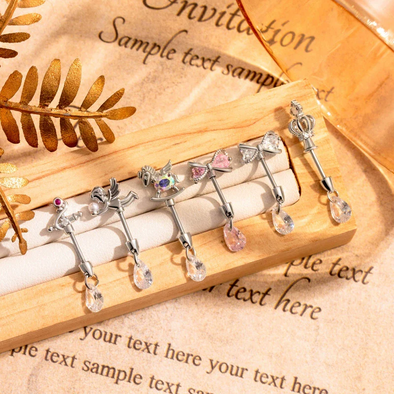 Jewelry Titanium Steel Crown Shape Electroplated For Women