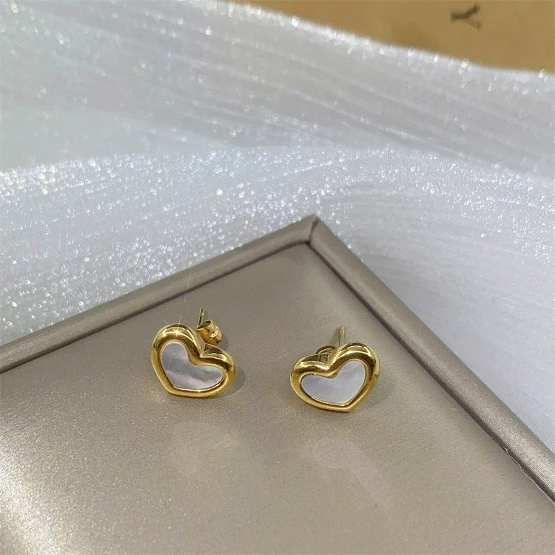 Jewelry Titanium Steel Geometric Peach Heart Style For Women - Image 4