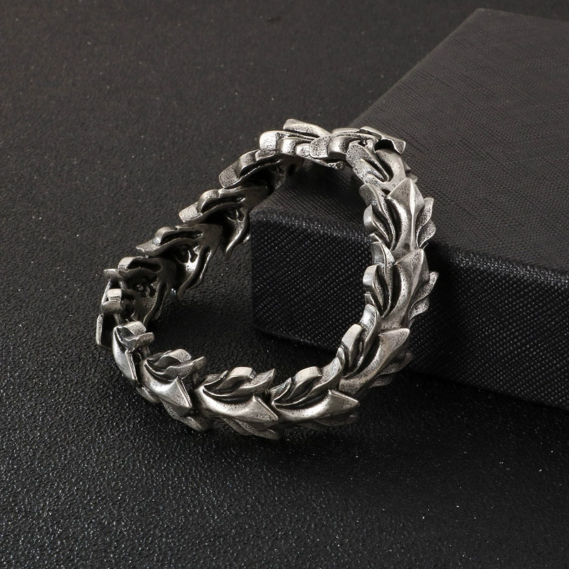 Jewelry Titanium Steel Punk Geometric Polishing Men's Bracelet - Image 2