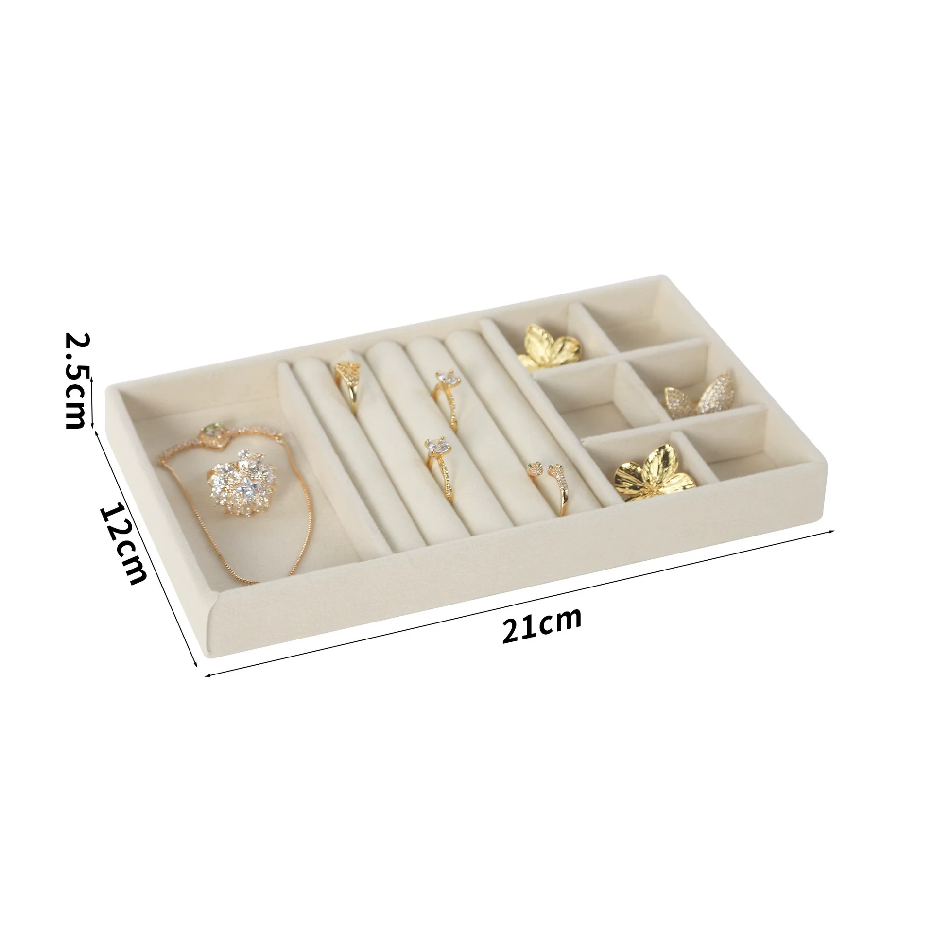 Jewelry Tray Flannel Geometric Shape Splicing Highend Feel - Image 10