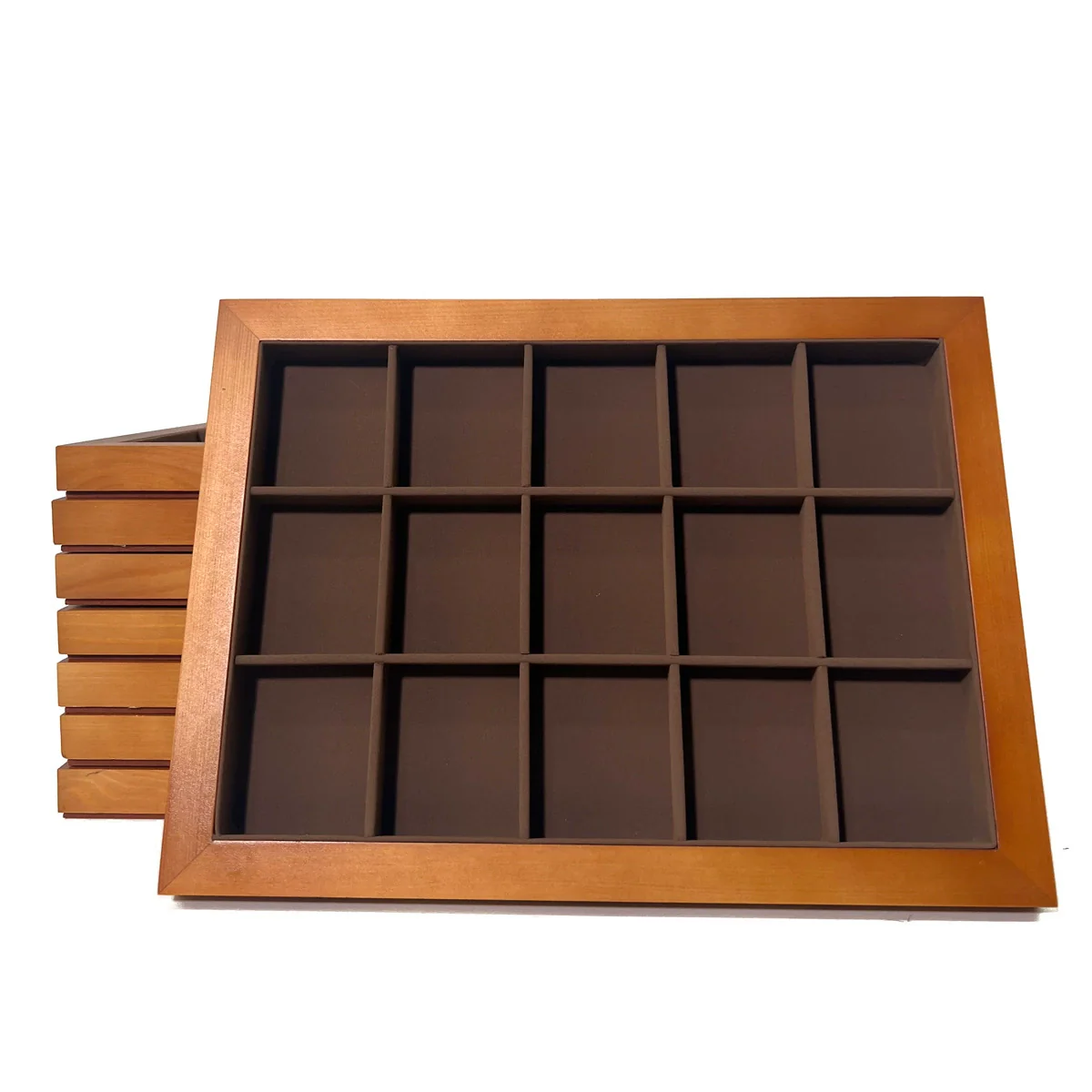 Jewelry Tray Solid Wood Geometric Splicing Style For Jewelry Storage Display - Image 9