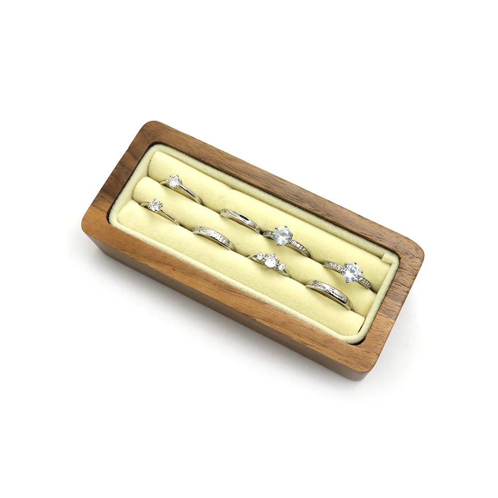 Jewelry Tray Storage Box Wooden Black Walnut For Ring Necklace Pendant Earrings - Image 7