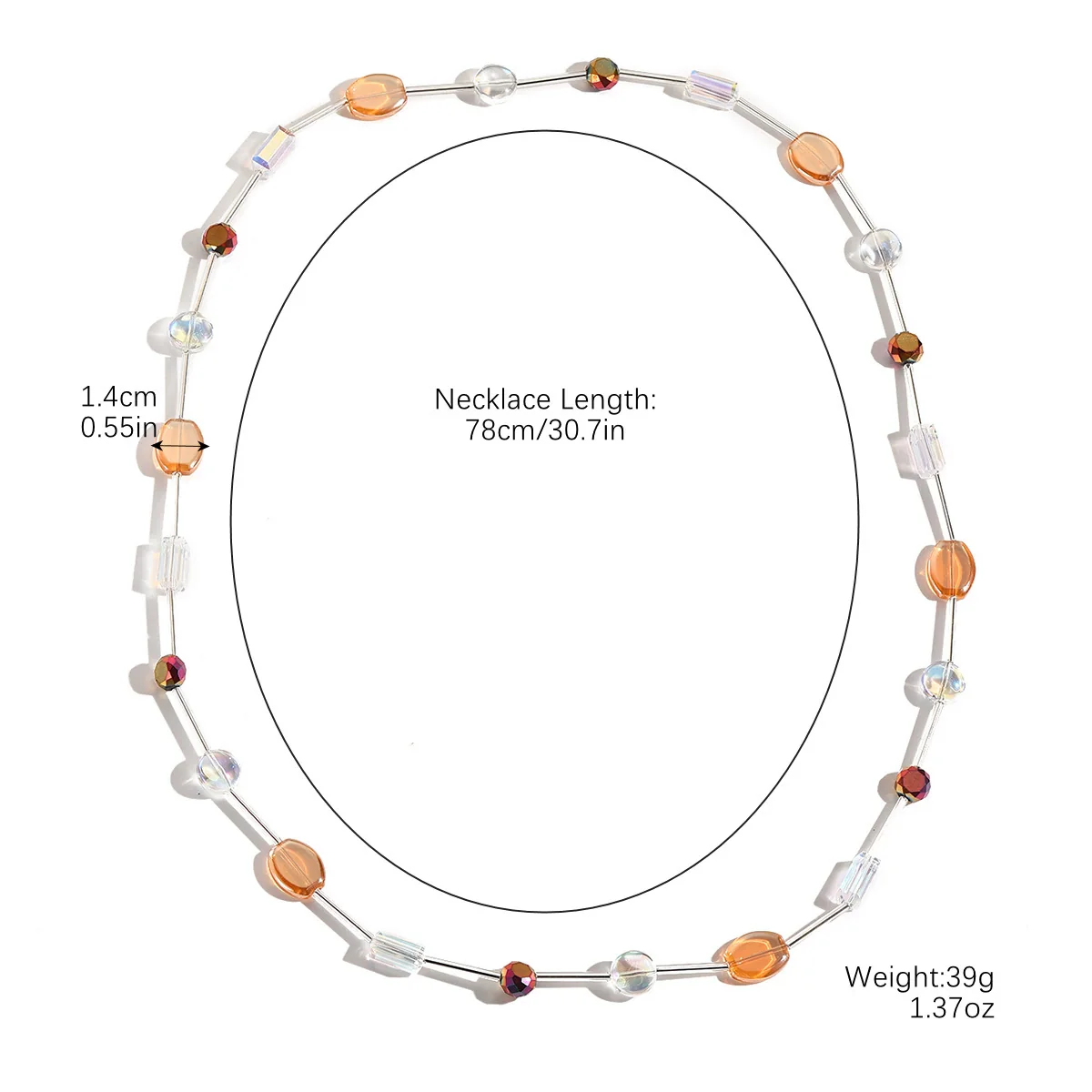 Jewelry Turquoise Alloy Sweater Chain With Heart Flowers Geometric Pattern Electroplated For Women Simple Cold Style - Image 8