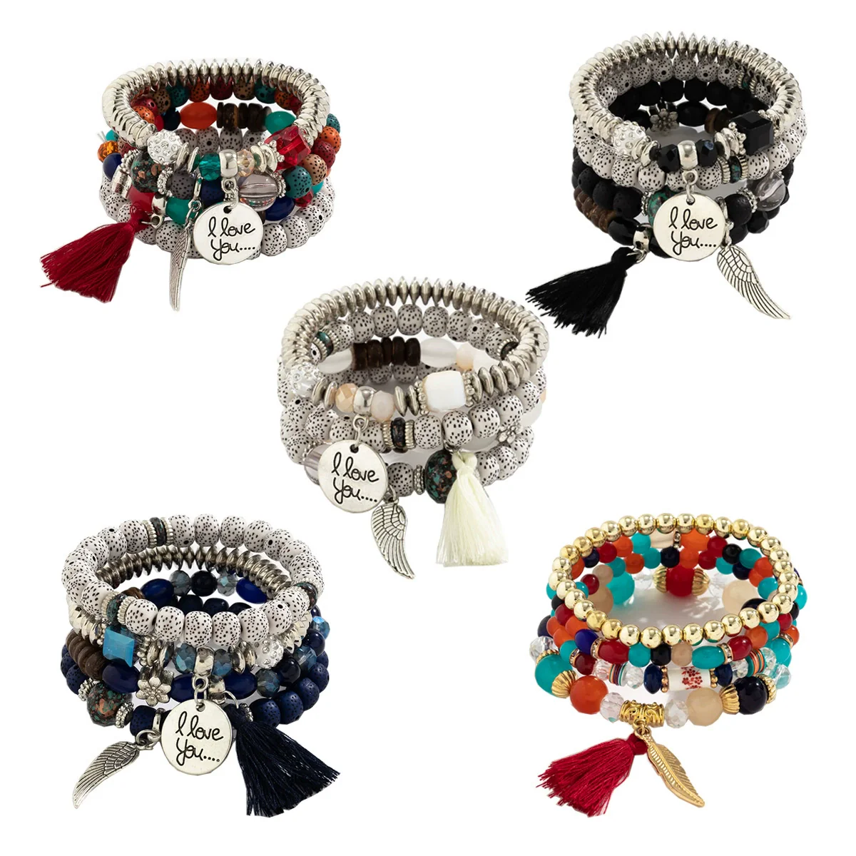 Jewelry Vintage Handmade Alloy Bracelet With Leaves And Geometric Pattern Electroplated - Image 4