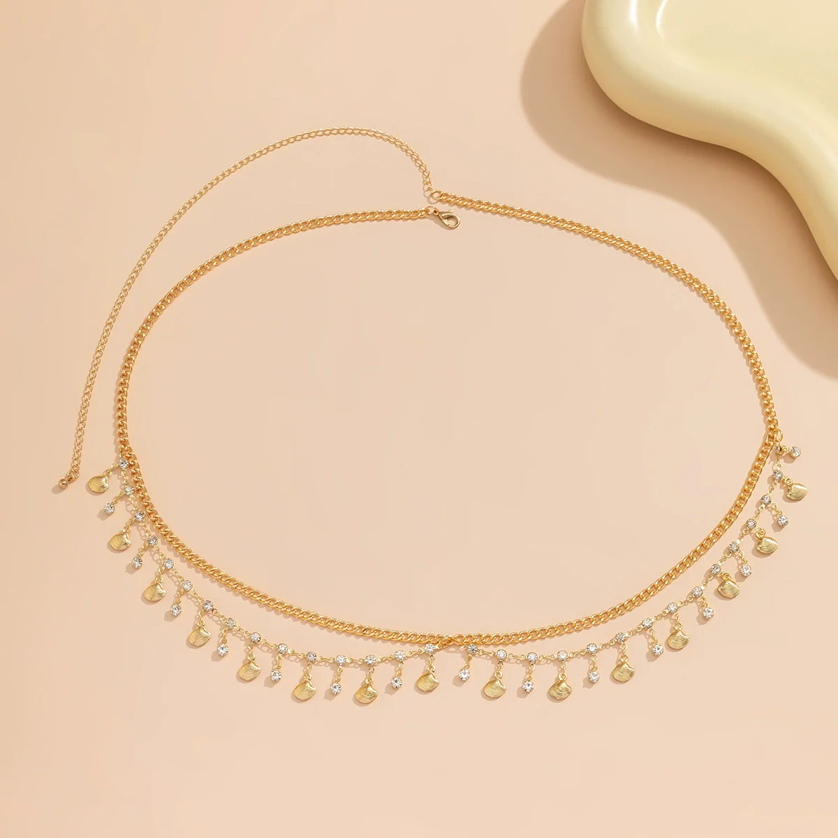 Jewelry Waist Chain Iron Copper Rhinestone Butterfly Tassel Leisure Style For Women - Image 4