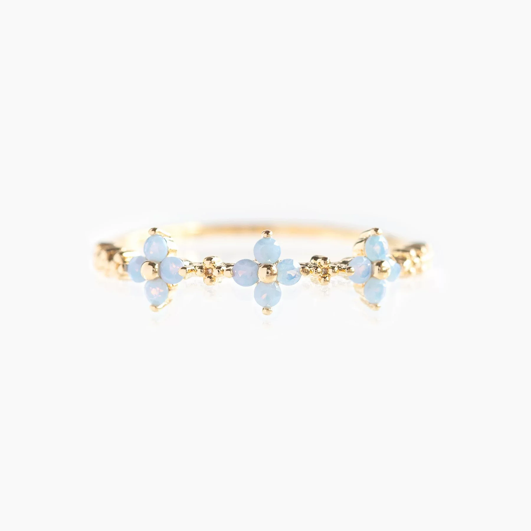 Jewelry Women's Colorful Zircon Ring With Bear Heart Flower Butterfly Fruit Pattern Environmental Protection Copper Real Gold Plated Electroplating - Image 8