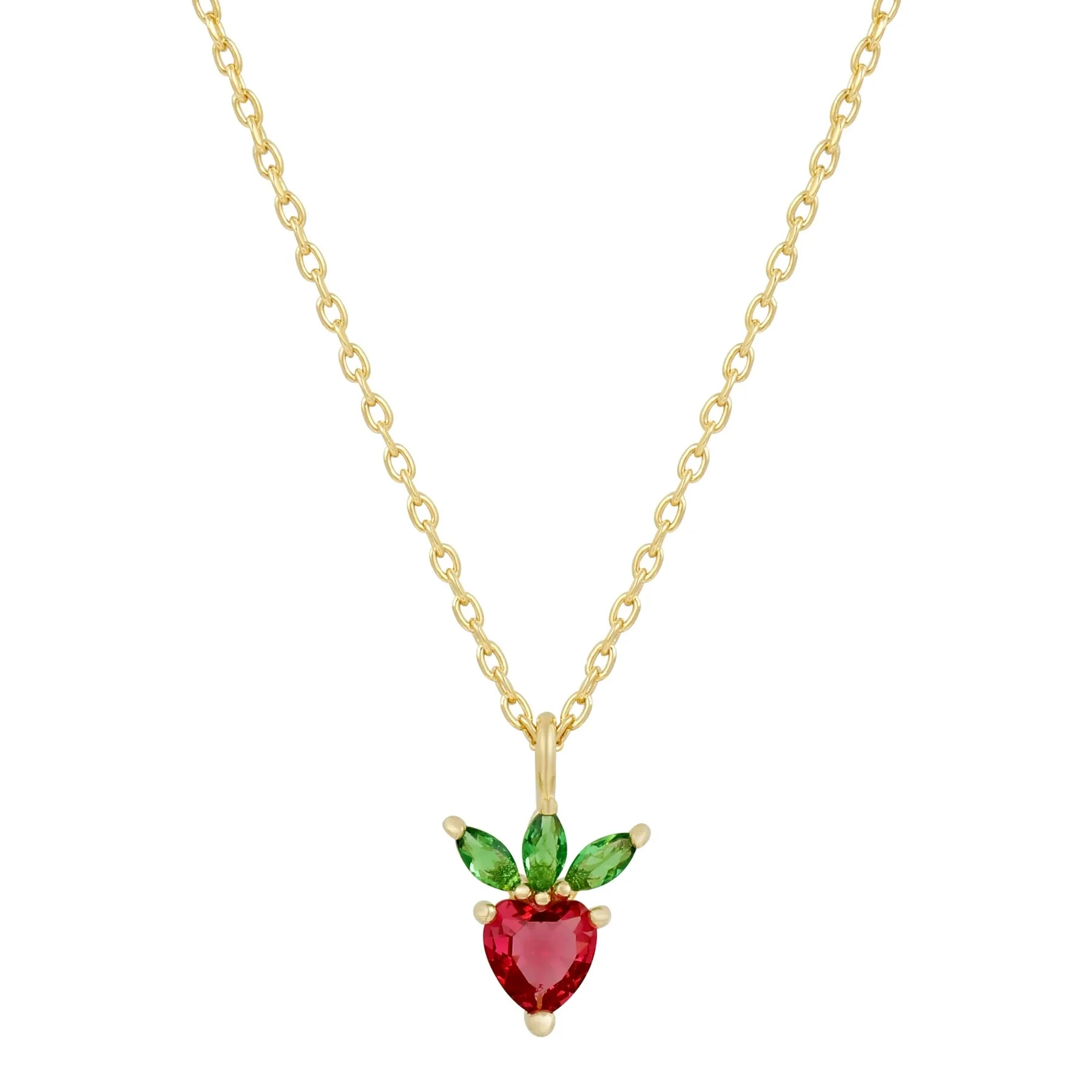 Jewelry Women's Copper Rhinestone Fruitshaped Pendant Clavicle Necklace With Zircon - Image 13