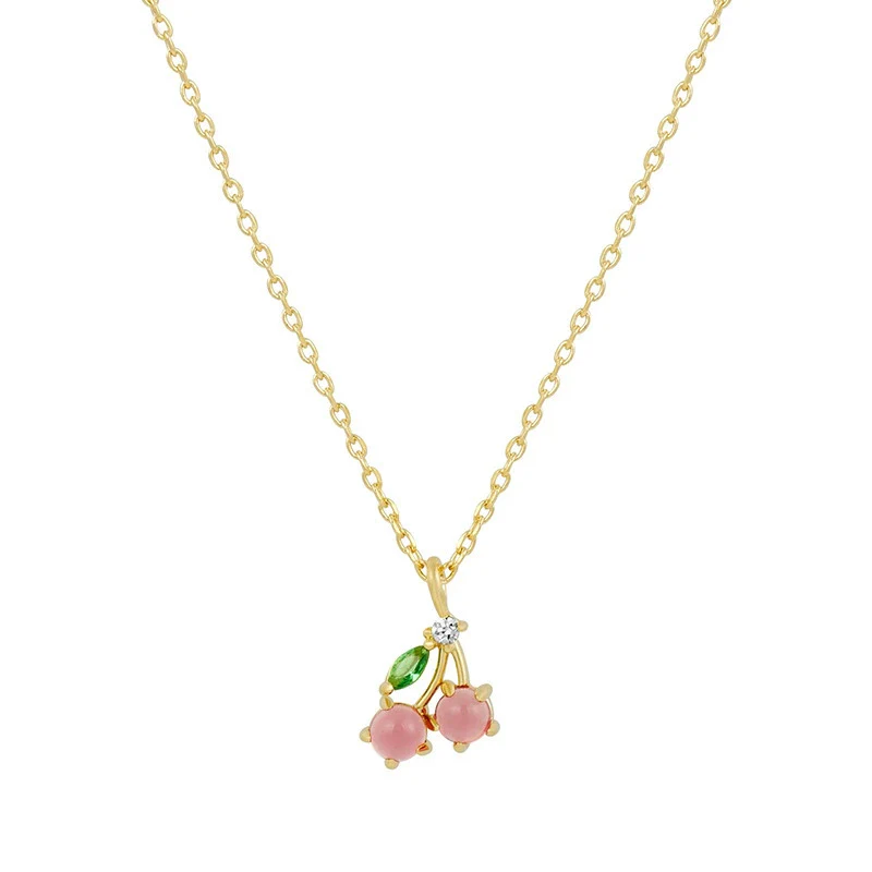 Jewelry Women's Copper Rhinestone Fruitshaped Pendant Clavicle Necklace With Zircon - Image 7