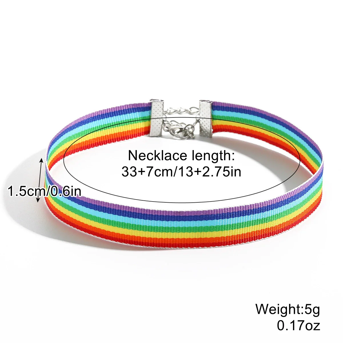 Jewelry Zinc Alloy Geometric Rainbow Pendant Clavicle Chain Multi Layer Couple Necklace - Image 10
