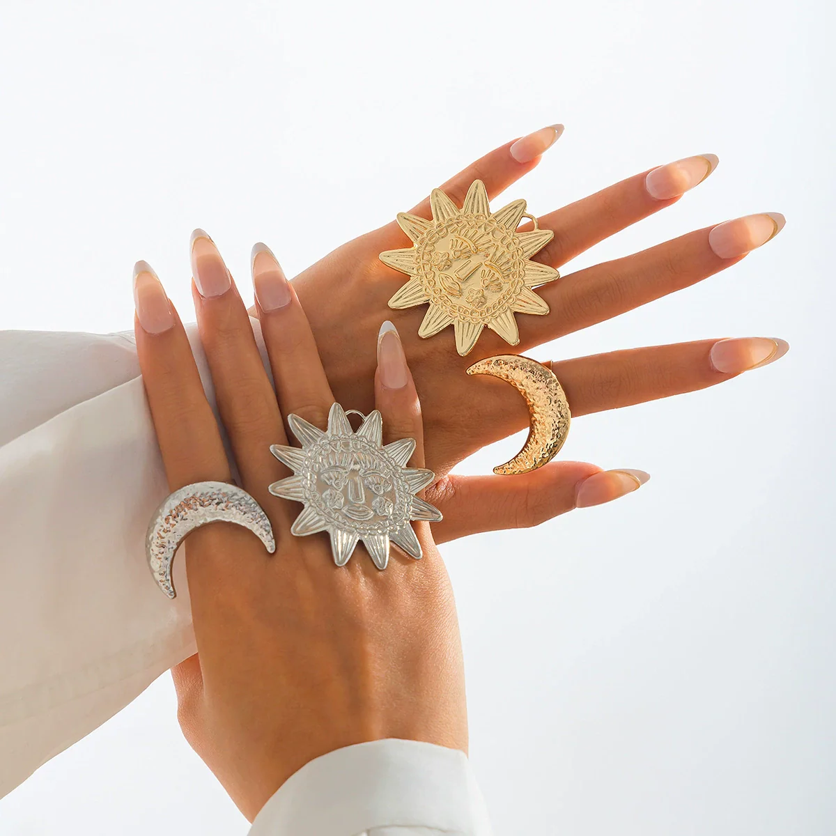 Jewelry Zinc Alloy Star Shape Ins Style Electroplated Ring