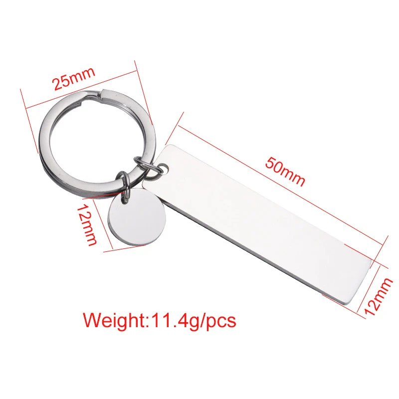 Key Chain Stainless Steel Long Round Fashion Geometric Electroplated Pendant Accessories - Image 4