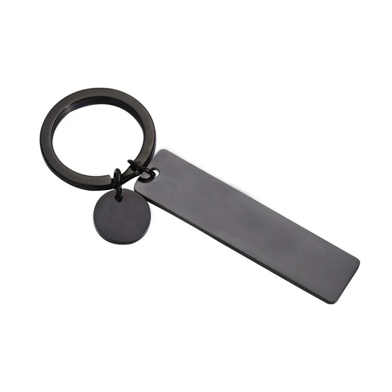 Key Chain Stainless Steel Long Round Fashion Geometric Electroplated Pendant Accessories - Image 9