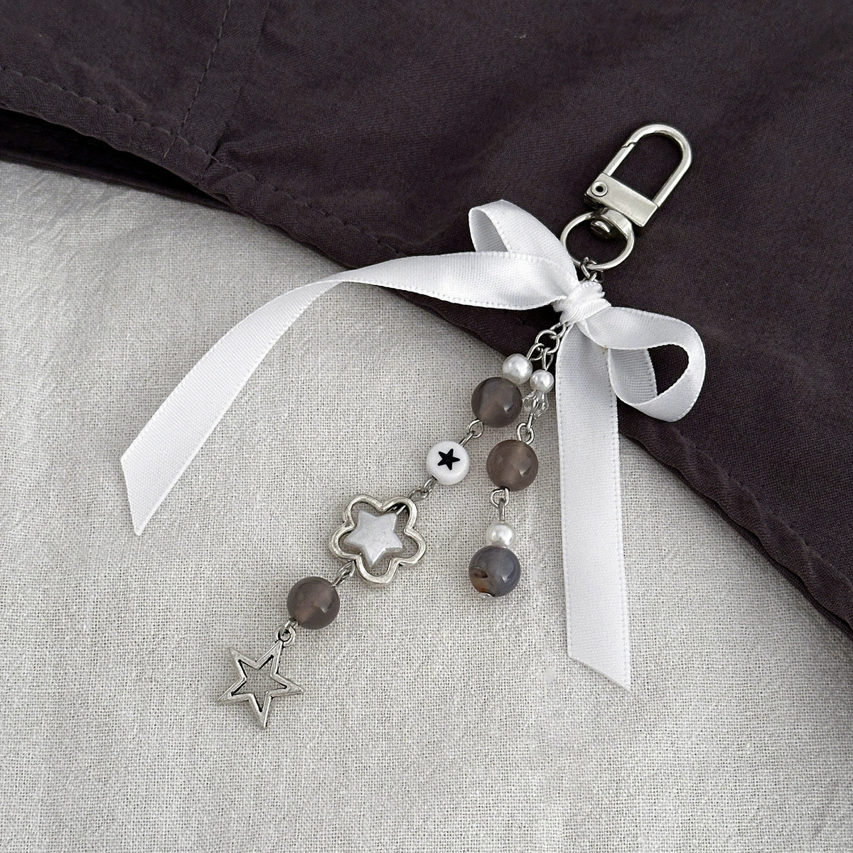 Key Pendant Alloy Acrylic Imitation Pearl Fruit Pattern Semimanual Strawberry Bow Fivepointed Star Design - Image 4