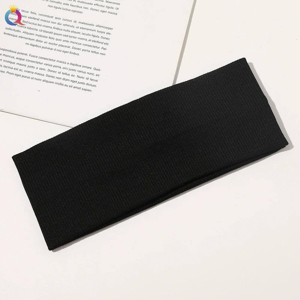 Knitted Hair Band Thread Cotton Sweatabsorbent Breathable Mixed Color Plaid Women's Yoga Headband - Image 10