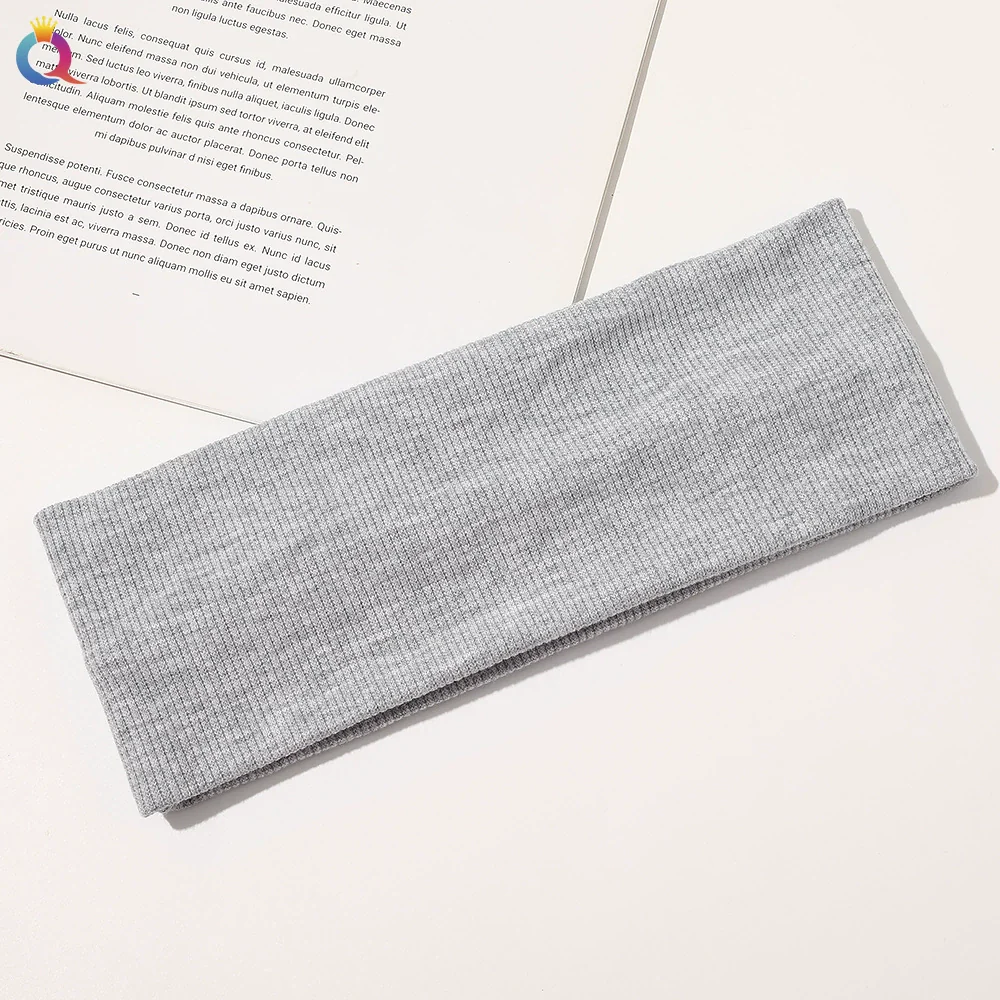 Knitted Hair Band Thread Cotton Sweatabsorbent Breathable Mixed Color Plaid Women's Yoga Headband - Image 11