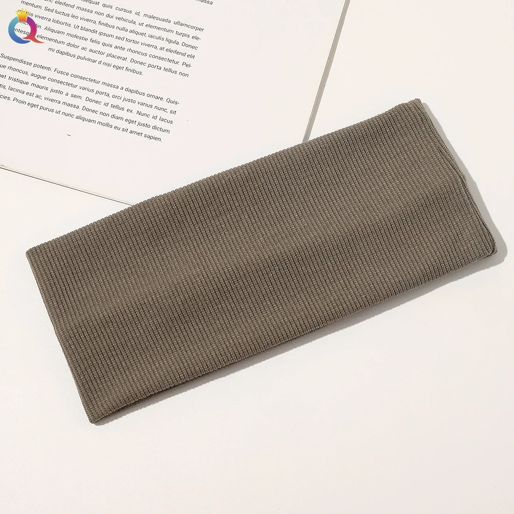 Knitted Hair Band Thread Cotton Sweatabsorbent Breathable Mixed Color Plaid Women's Yoga Headband - Image 12