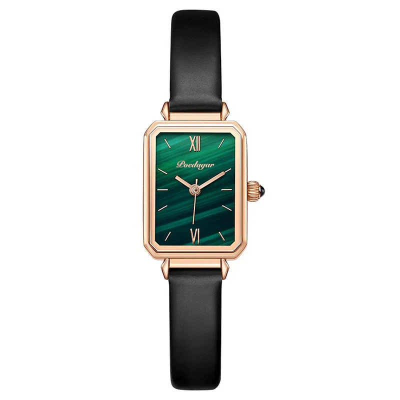 Ladies Alloy And Stainless Steel Square Quartz Watch With Mineral Strengthened Glass Mirror And Onion Crown - Image 9