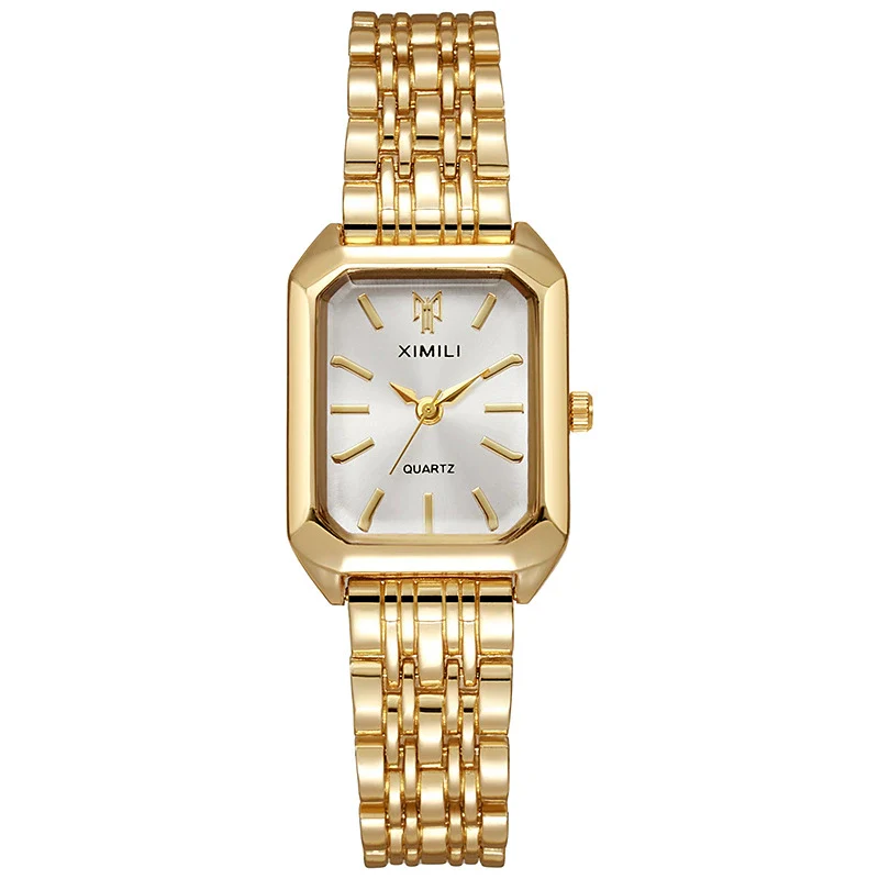 Ladies Alloy Band Square Quartz Watch Luxury Simple Leisure Style With Stainless Steel Clasp - Image 10