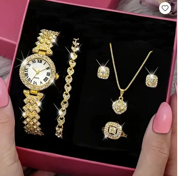 Ladies Alloy Case Imitation Leather Strap Round Dial Diamond Watch - Image 8