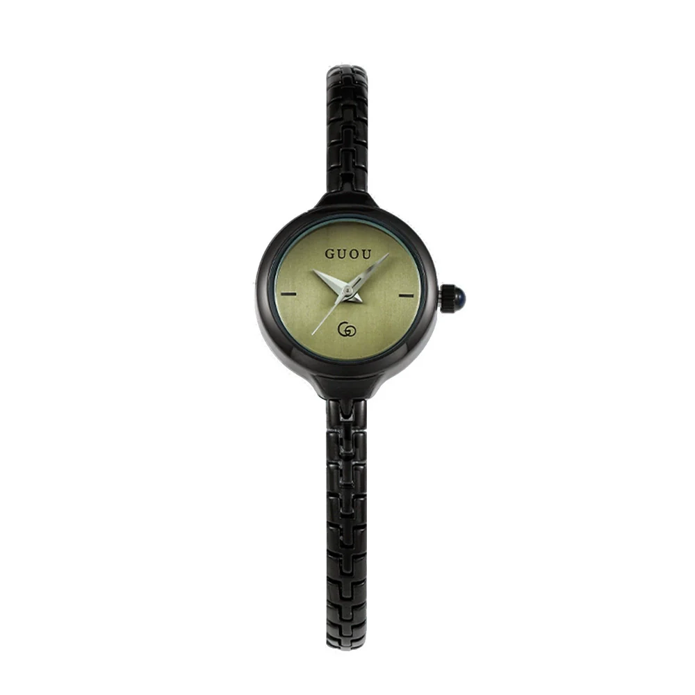 Ladies Alloy Casual Round Dial Wrist Watch With Stainless Steel Buckle And Mineral Reinforced Glass Mirror - Image 5