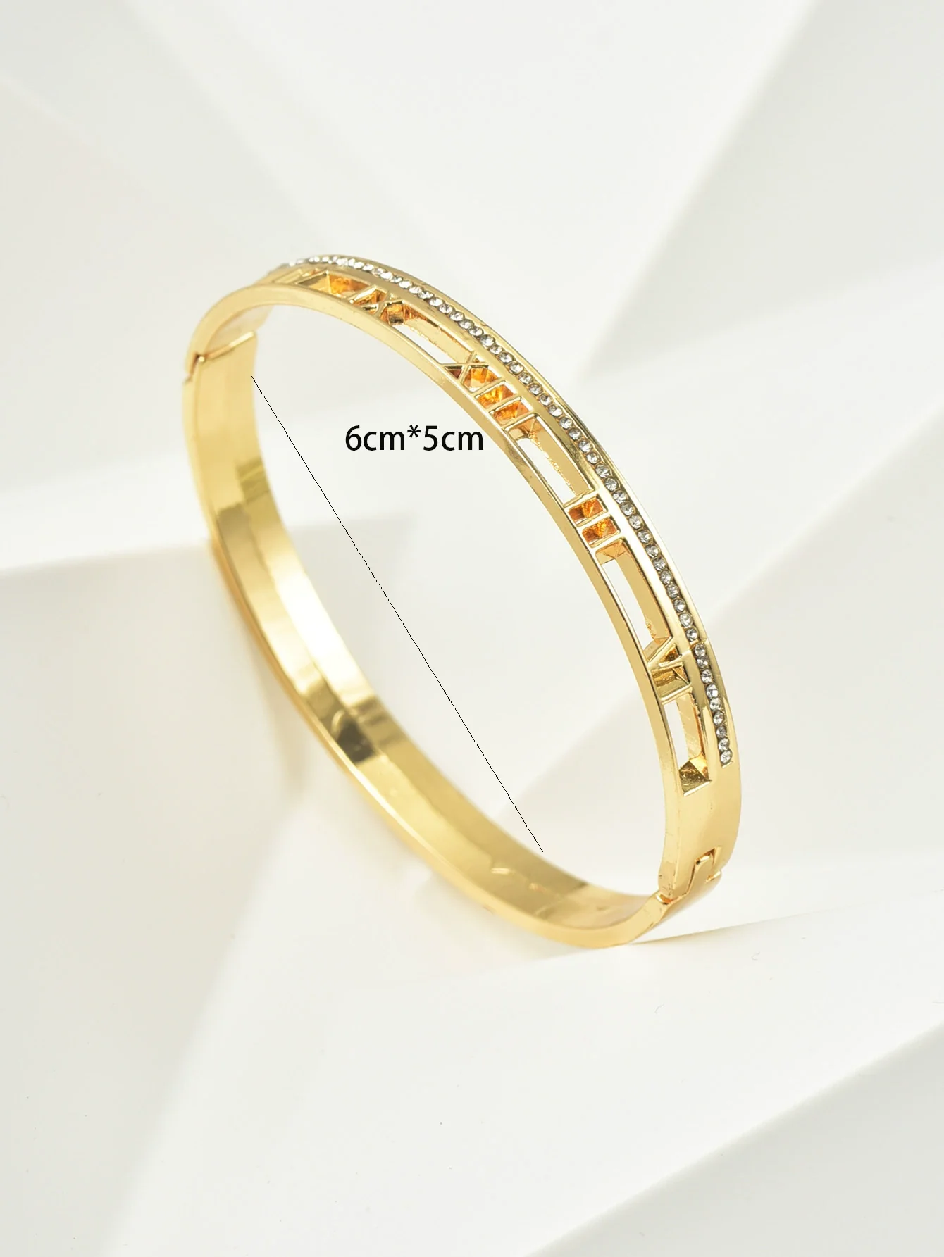 Ladies Alloy Heart Shape Inlaid Crystal Jewelry Bracelet - Image 21