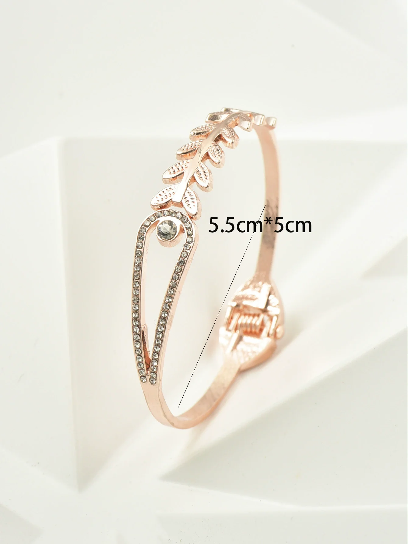Ladies Alloy Heart Shape Inlaid Crystal Jewelry Bracelet - Image 26