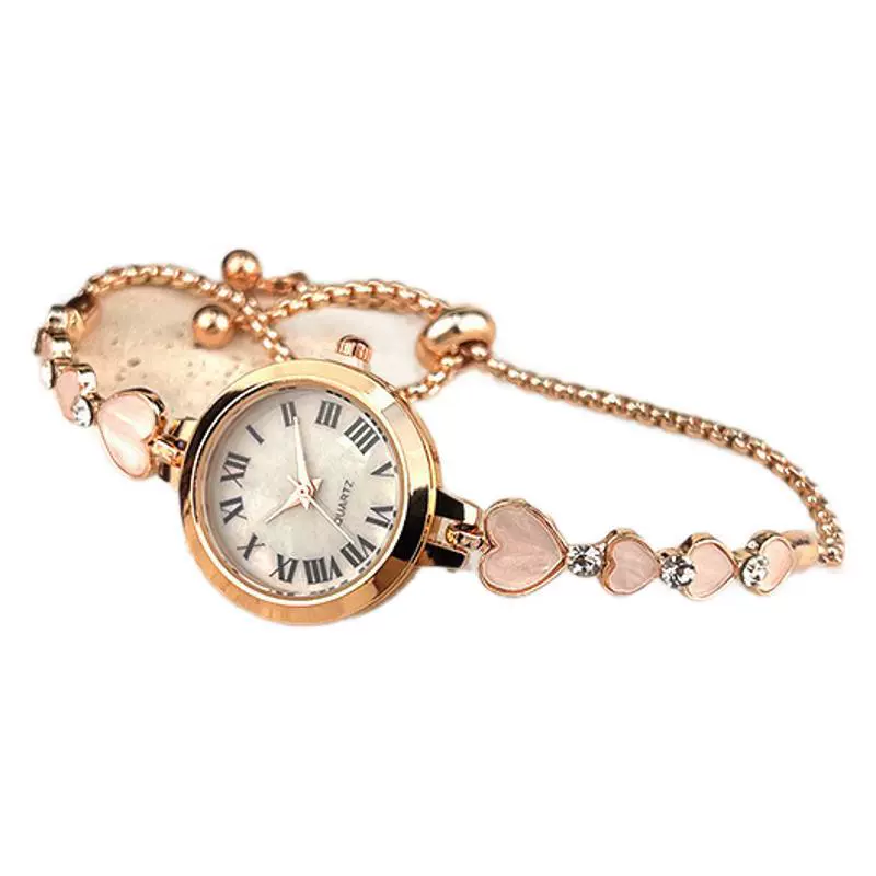 Ladies Alloy Quartz Watch With Round Dial And Stainless Steel Clasp Leisure Style - Image 5
