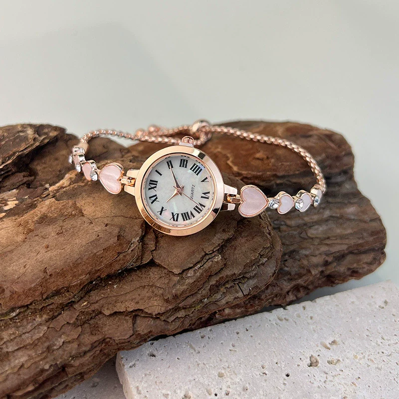 Ladies Alloy Quartz Watch With Round Dial And Stainless Steel Clasp Leisure Style - Image 7
