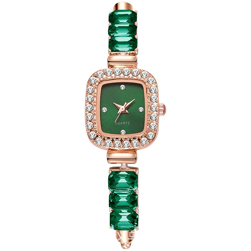 Ladies Alloy Square Fashion Pullout Bracelet Watch With Diamond Encrustment - Image 3