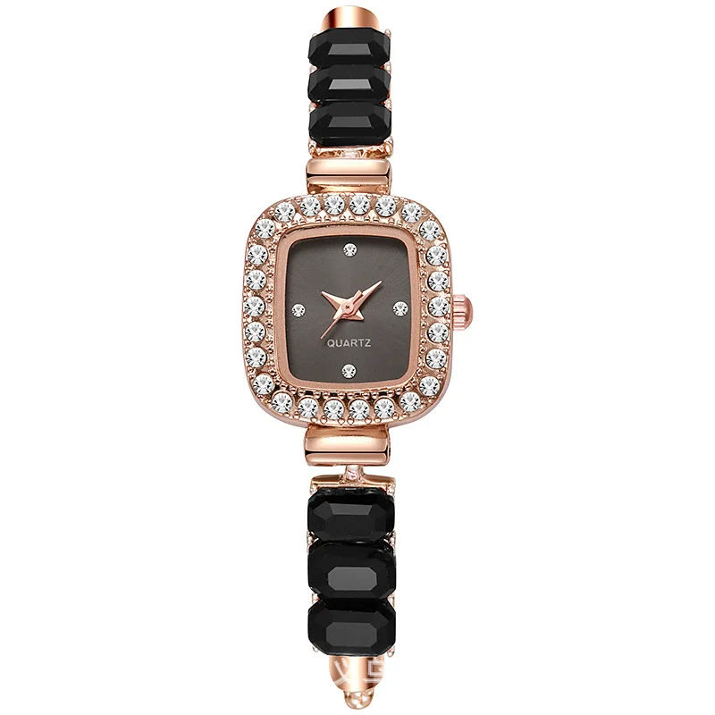 Ladies Alloy Square Fashion Pullout Bracelet Watch With Diamond Encrustment - Image 6